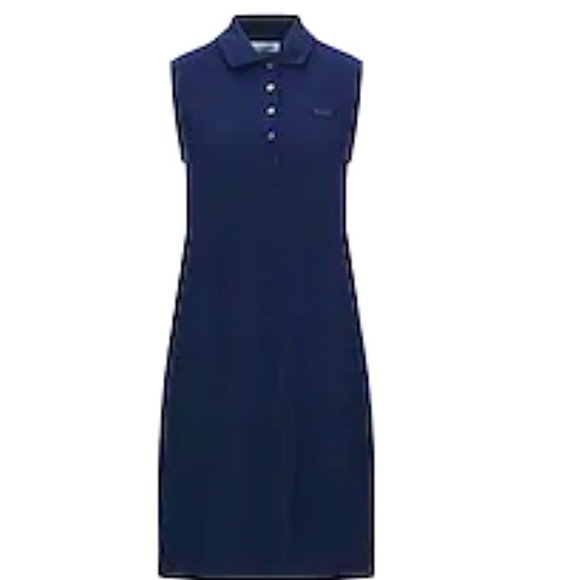Lacoste sleeveless front button collar dress NWOT - Picture 1 of 2